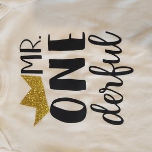 carters onesie mr. onederful 12 months